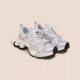 Lin Yun's same style Galaxy Ion daddy shoes 2025 new spring mesh versatile increased silver casual sports shoes