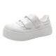 Velcro Versatile Genuine Leather Soft-Soled White Sneakers for Women 2025 Spring New Thick-Soled Casual Sports Sneakers Trendy