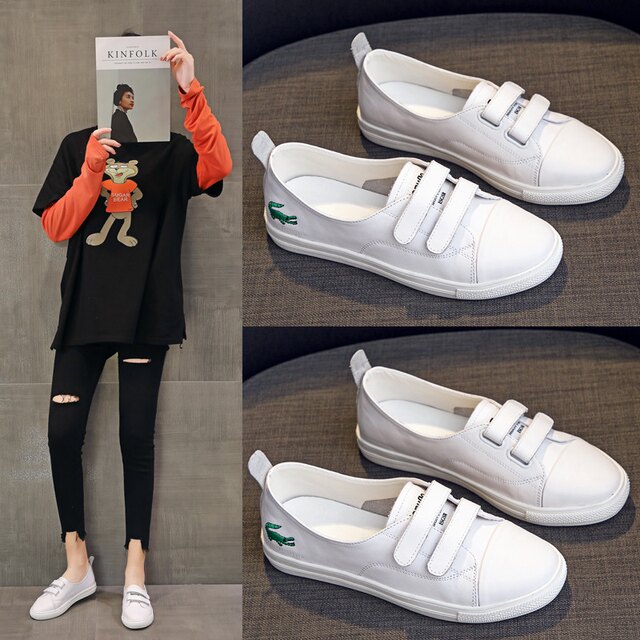 Genuine Leather Shallow White Sneakers for Women 2024 Spring and Summer New Casual Travel Versatile Sneakers Breathable Low-Top Maternity Shoes