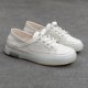 First-Layer Cowhide White Shoes for Women with Soft Soles 2024 Spring and Summer Flats Casual Sneakers Slip-On Breathable Small Leather Shoes