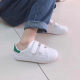 Mowa Magic Tape Breathable Non-Slip White Shoes for Girls, Versatile Soft-Soled Casual Sneakers for Boys, Student Board Shoes for Autumn