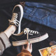Hong Kong Trendy Brand Low-Top Classic Canvas Shoes for Women, 2024 New Autumn Casual Sneakers, Small Black Shoes, Cloth Shoes
