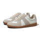 [Cowhide Version] Couple's Matching German Training Shoes, Genuine Leather White Sneakers, Women's College-Style Flat Sports Casual Sneakers, Men's