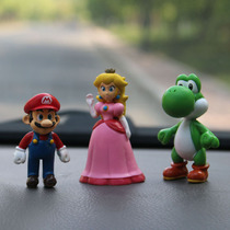  Super Mary Mario brothers cute car ornaments decorative dolls Car interior products creative cartoon toys