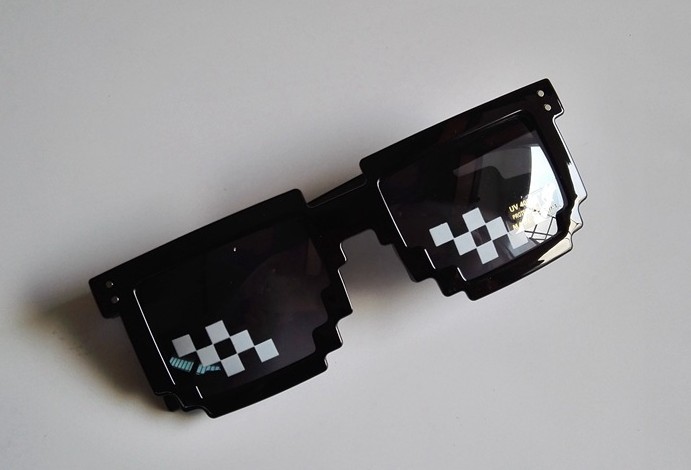 Người đàn ông mới và phụ nữ thời trang cá tính nhỏ hộp khảm mã hóa pixel sunglasses yếu tố thứ hai nạp mosaic kính