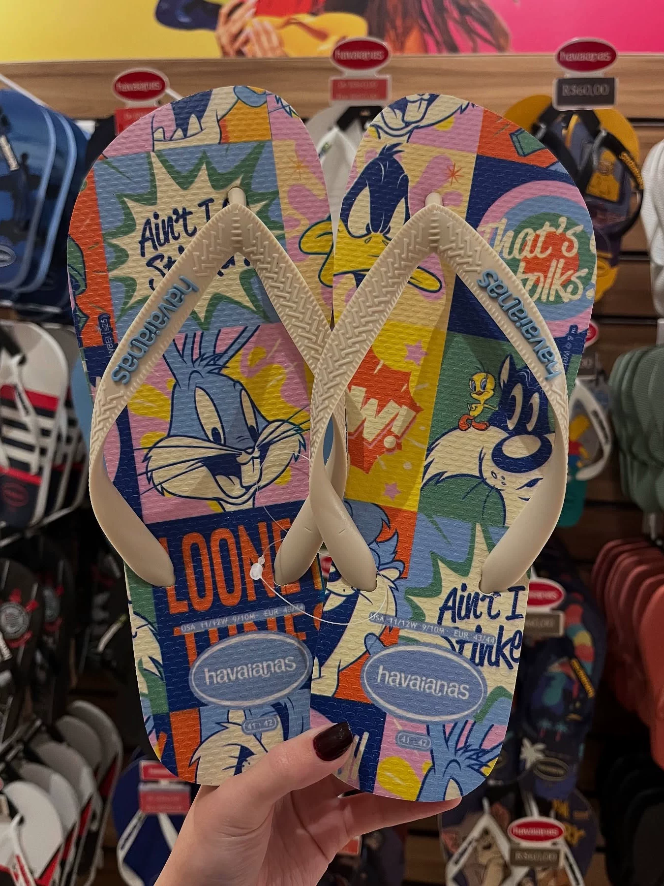 Havaianas Warner Bros. Том и Джерри нескользящие плоские шлепанцы Гарри Поттер