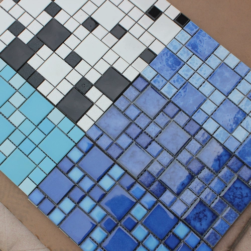 Керамика Foshan 48/23 Смешанная паста Большая маленькая туалетная рыба -пруд для бассейна мозаичная плитка плавание кирпичная керамика