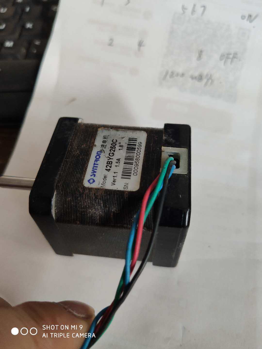 Old Senchuang original 42BYG250C two-phase hybrid stepper motor single shaft second-hand 7-8% new