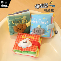 ins Korean food leakage sound paper sniffing book sound relieve boredom molar cat food hiding mat pet dog toy book