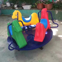 Kindergarten Children's Rotary Outdoor Cartoon Helicopter carousel Plaza Plaza Rotary Chair