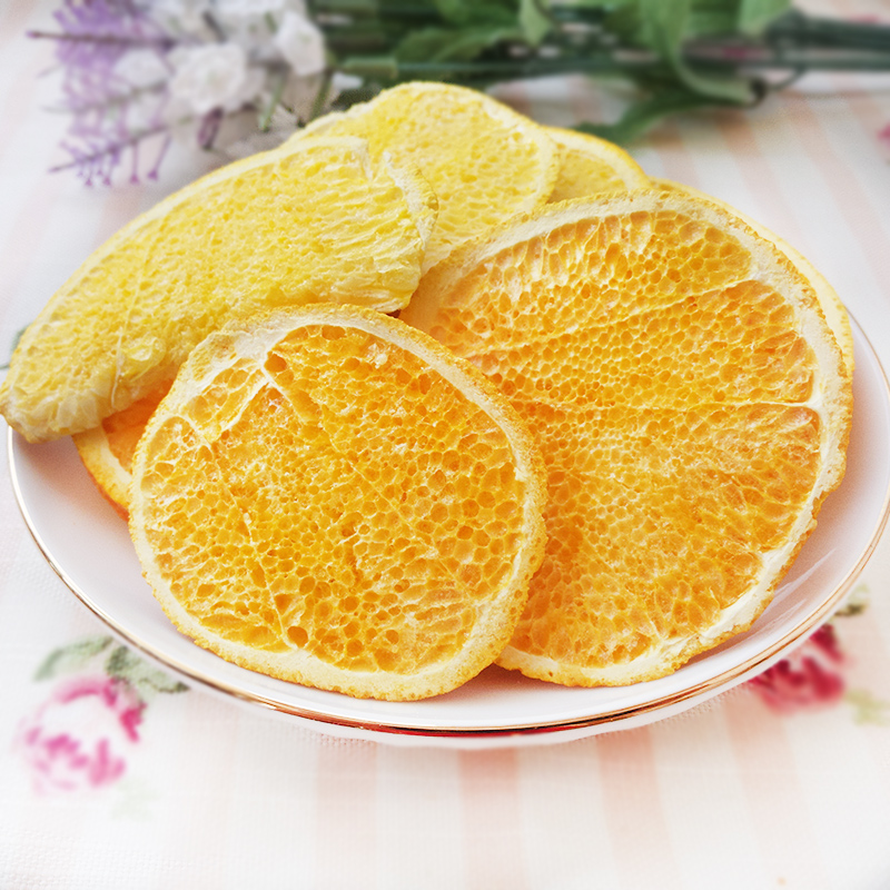 Small Yan Yan Elects FD freeze-dried fragrant orange slices of ready-to-eat snacks and crisp and sweet and savory with yoghurt raw taste not cheesed