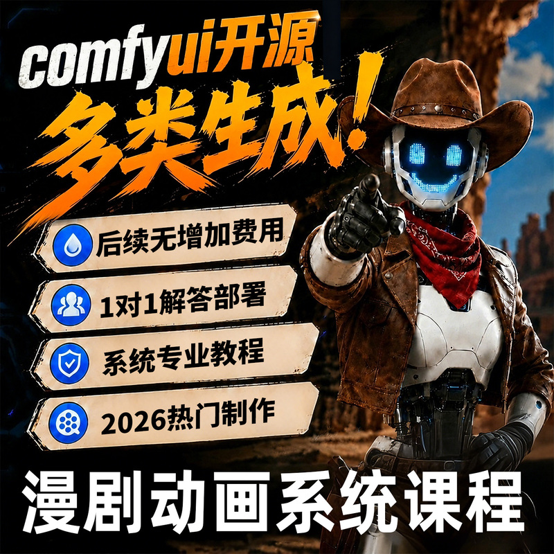 2026 New Version of Ai Animation Comic Drawing Video System Course E-Commerce Comfyui Workflow Installation Package Installation