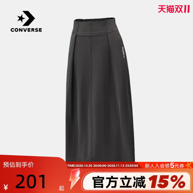 Converse 2026 Autumn New Product College Style Women's Pleated Skirt Casual Long Skirt Wck070-Gda