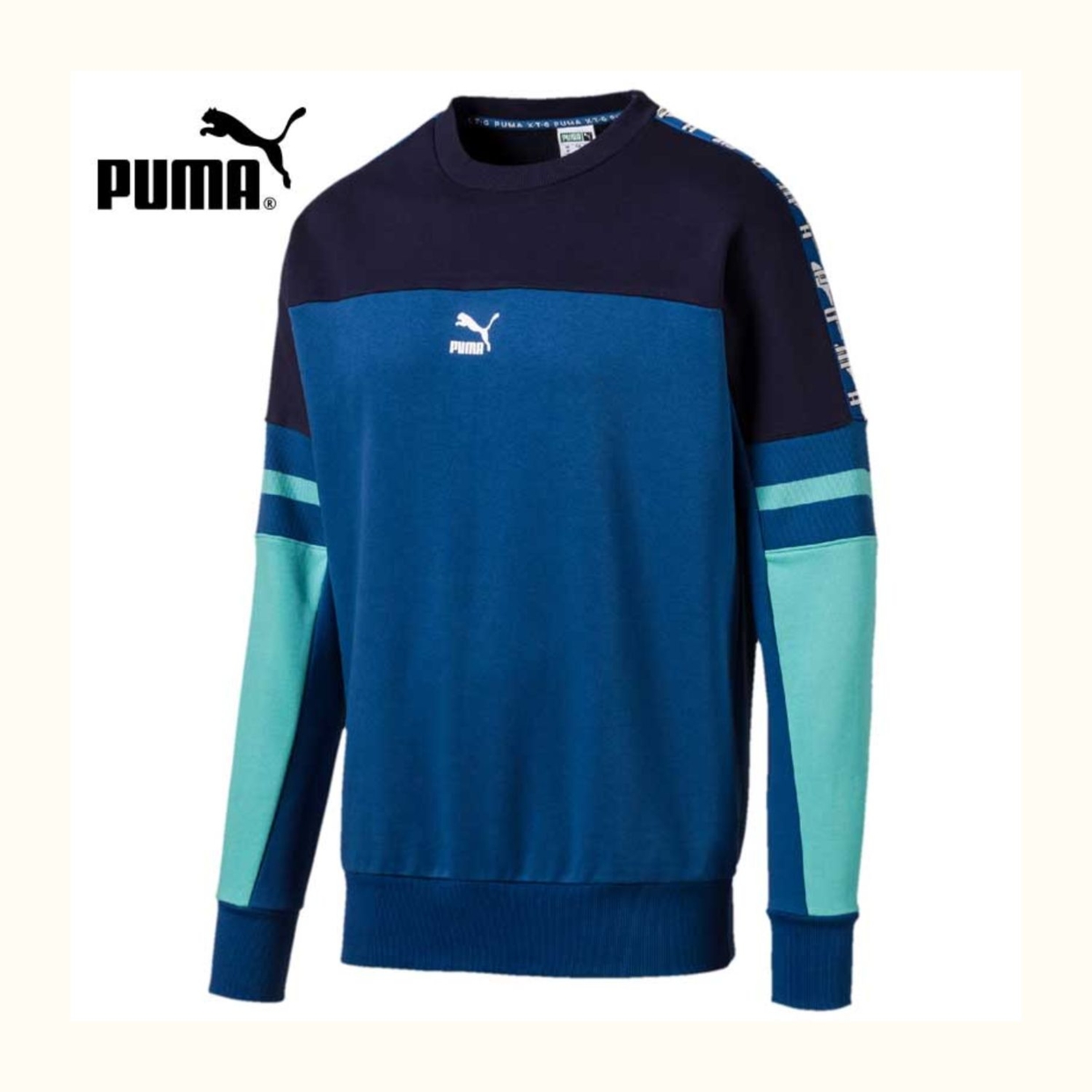 Áo len nam PUMA Hummer 2019 mùa thu mới cổ tròn đào tạo áo thể thao giản dị áo thun 595872 - Thể thao lông cừu / jumper áo khoác vải nỉ