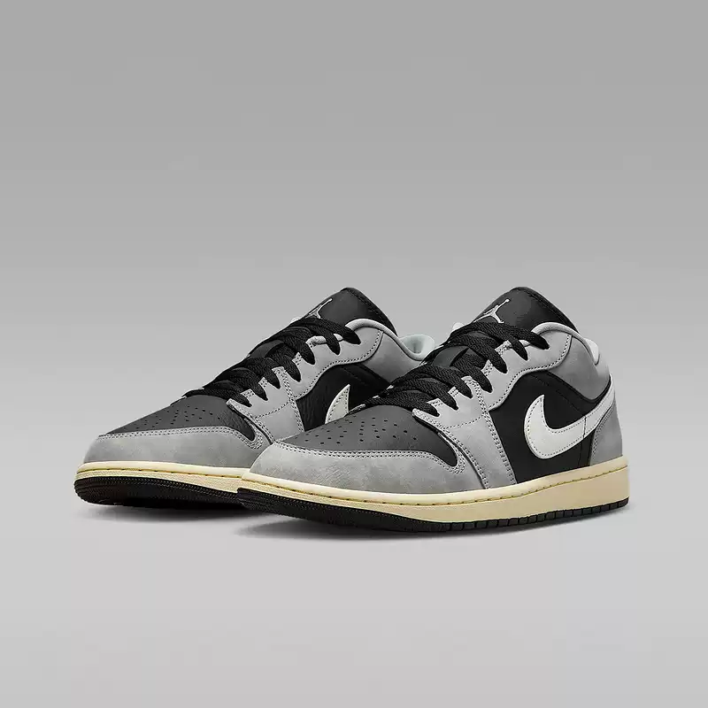 Nike耐克男鞋AJ1低帮灰色复古篮球鞋运动休闲板鞋女鞋HQ2010-012