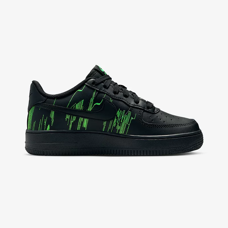 NIKE Nike женские кроссовки черные AF1 видеоигра флеш-код серия Air Force One большие детские кроссовки HV4763-001