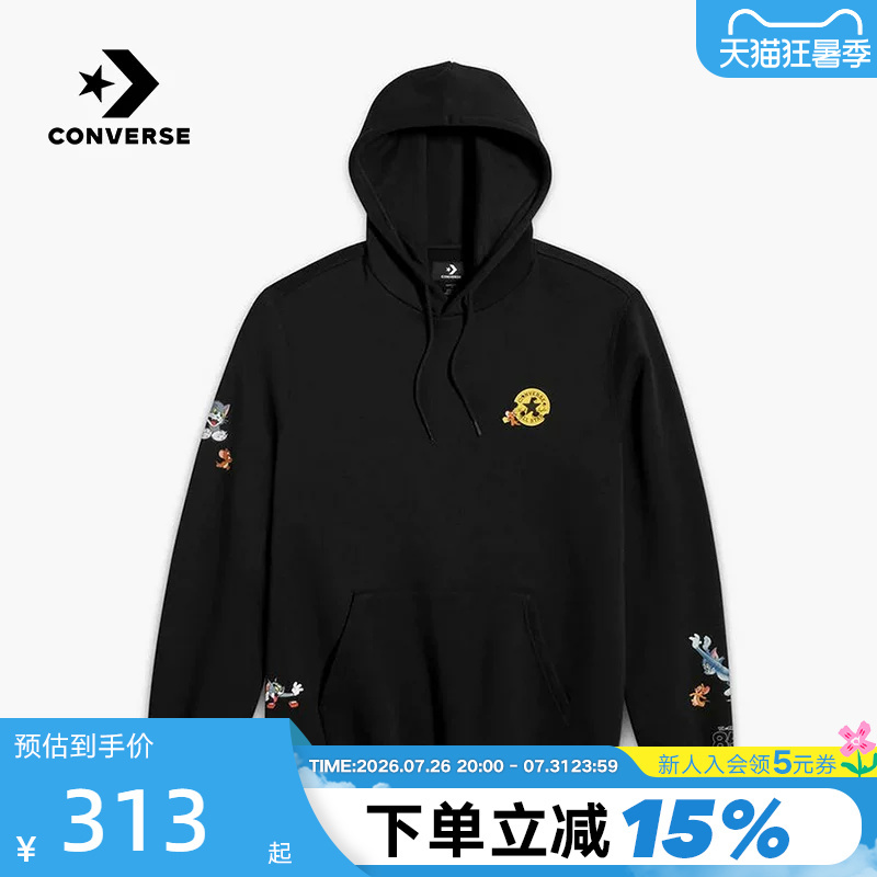 Converse Spring Men's and Women's Sports Casual Pullover Hooded Sweatshirt 10028756-A01
