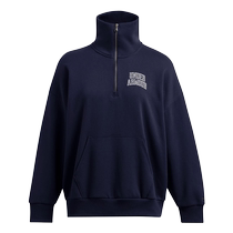 Under Armor UA Autumn Womens 1 2-Zip Casual Comfortable Sports Training Stand Collar Sweater 1386495-410
