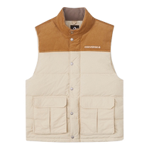 Converse new mens simple splicing layered vest down vest 10026920-A01