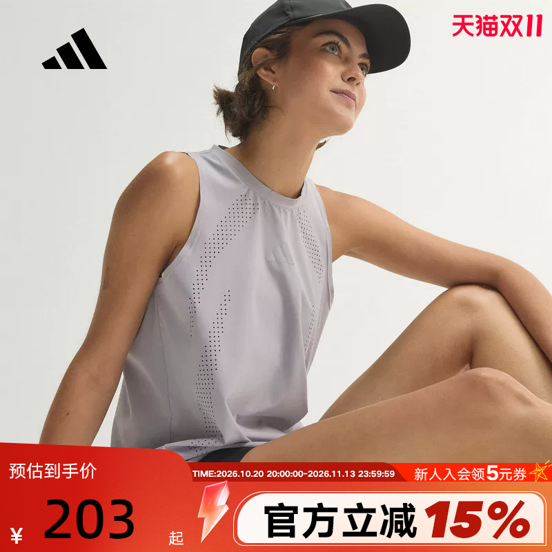 Adidas Adidas Quick-Drying Running Sleeveless T-Shirt Women's Adi365 Aspyre Breathable Vest Kq8645