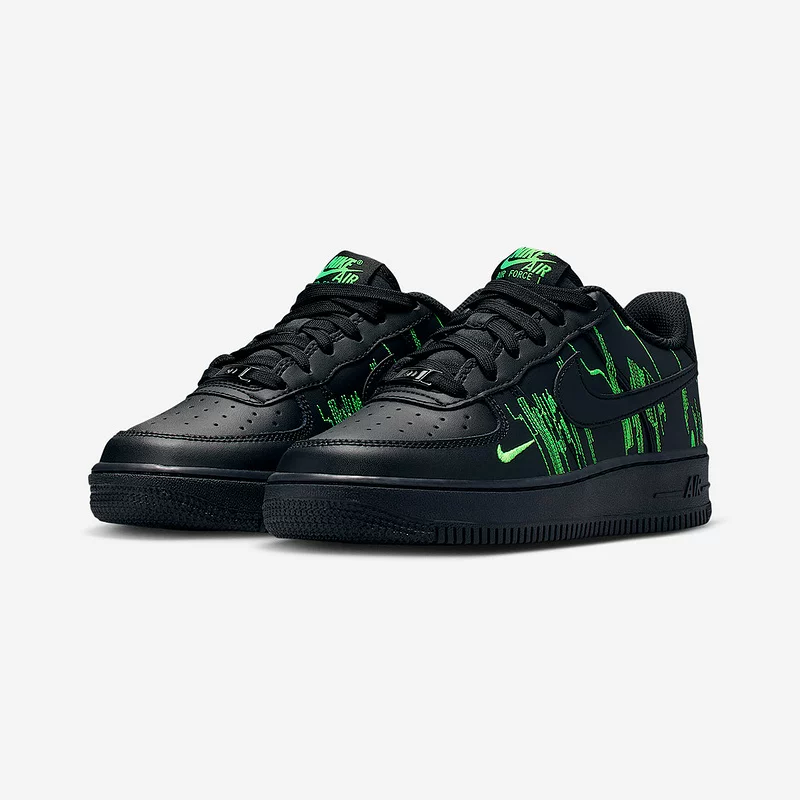 NIKE Nike женские кроссовки черные AF1 видеоигра флеш-код серия Air Force One большие детские кроссовки HV4763-001