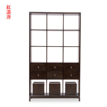 New Chinese bookshelf bookcase combination modern Chinese locker office study solid wood Zen furniture can be customized