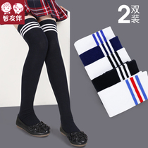 Zhiyou with childrens stockings Spring and autumn thin girls in the socks over the knee pure cotton socks Boys student football socks