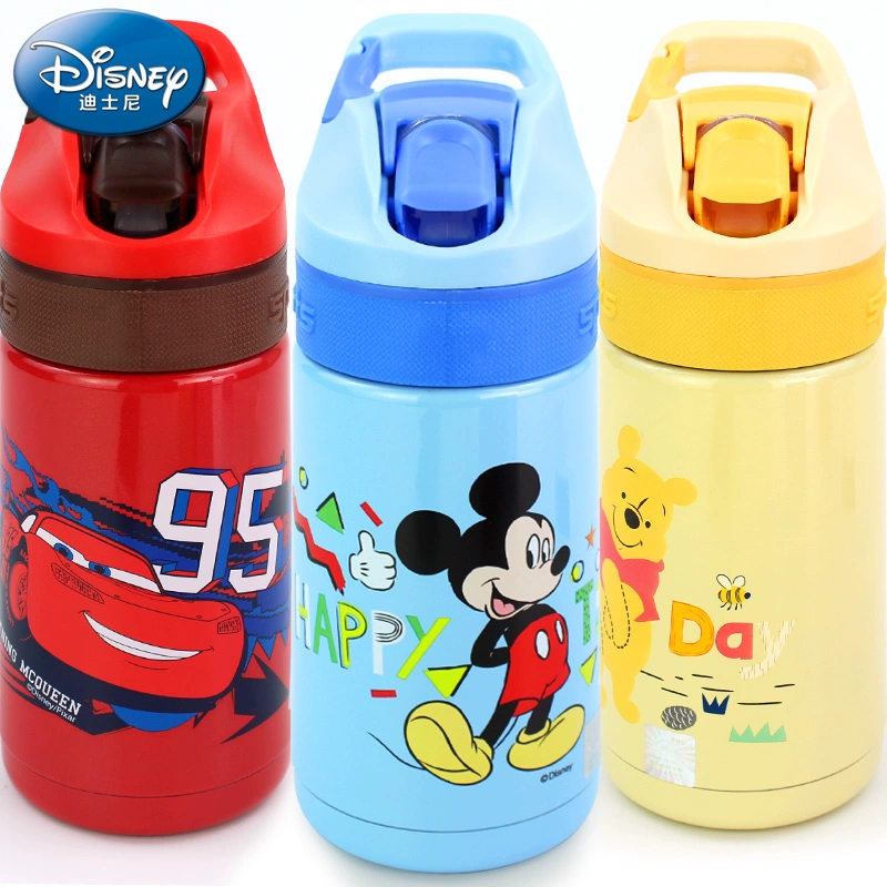 Disney cốc nước trẻ em di động cốc nước dung tích lớn cốc uống nước bé trai và bé gái bằng thép không gỉ - Cup / Table ware / mài / Phụ kiện