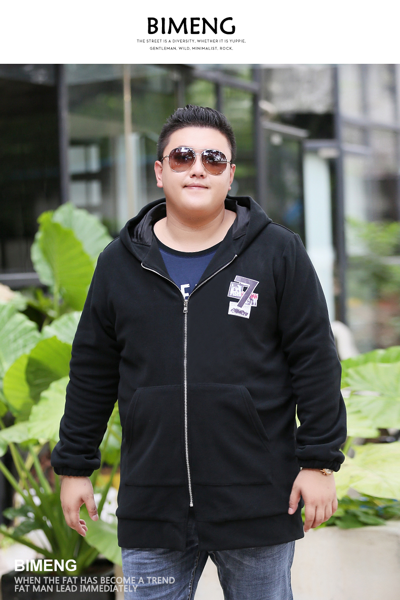 Bi Meng Qiu Dong kích thước lớn nam áo gió trùm đầu người đàn ông béo để tăng chất béo lỏng thường áo len dài tay áo thủy triều - Áo gió áo gió giá rẻ