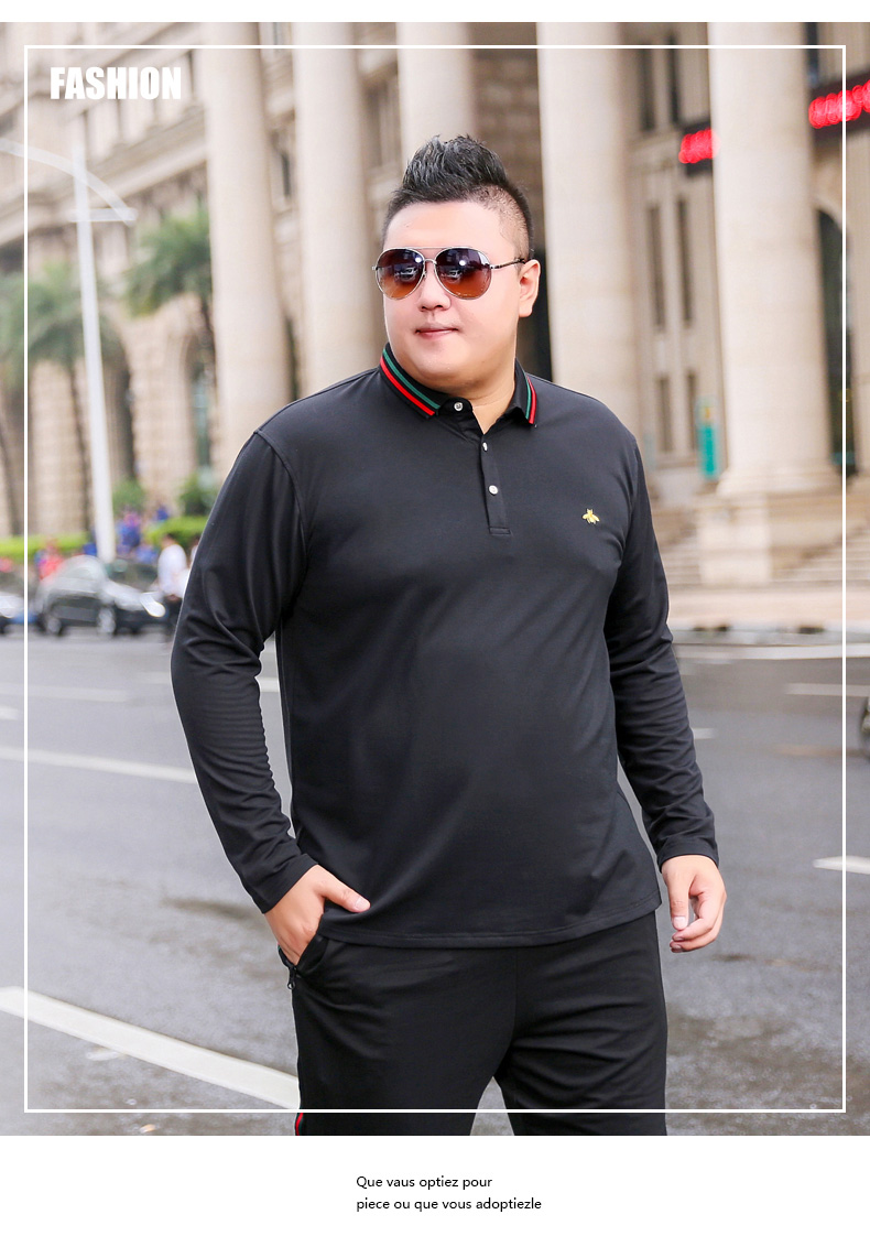 Người đàn ông béo cộng với phân bón mở rộng thêm áo polo lớn 4 5 6 7 8 chất béo cộng với kích thước lớn áo phông đáy áo chất béo T t shirt