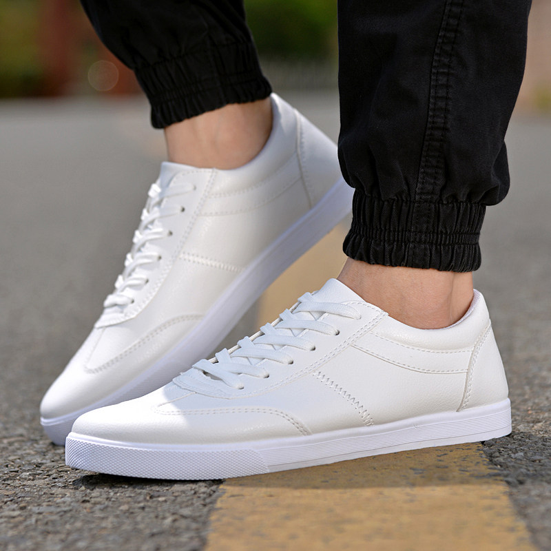 Shoes spring breathable white shoes male students white board shoes Korean style casual shoes all-match trendy shoes lace-up sneakers
