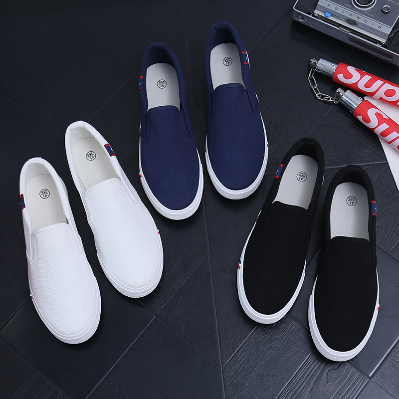Old Beijing cloth shoes men's winter casual large-size canvas shoes men's work shoes slip-on lazy Doudou trendy shoes