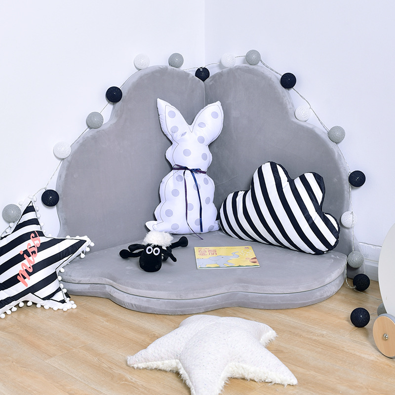 In petal mat crawling mat thickens multifunctional folding anti-slip Nordic wind in bedside soft bag girl toy