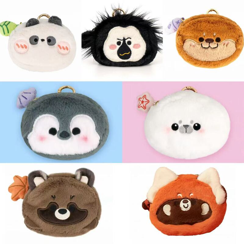 Nanjing Hongshan Zoo Cultural and Creative Products Bamboomates Plush Headphone Case - Leopard Seal, Emperor Penguin, Red Fox, Dudu