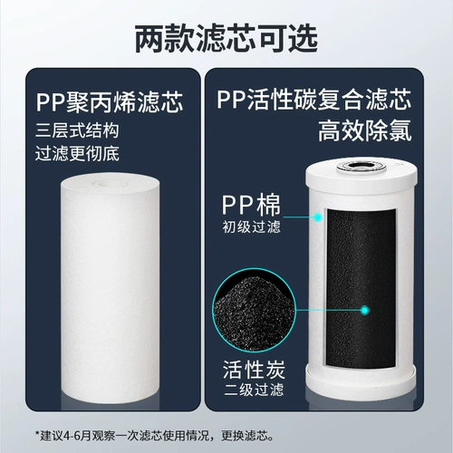 Подводный фильтр предварительной очистки, бытовой очиститель водопроводной воды, центральный фильтр для воды всего дома, активированный уголь, хлопковый фильтрующий элемент из ПП