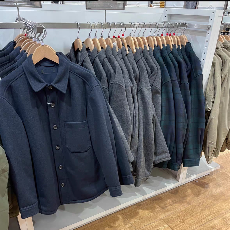 Unq Purely Cut Label Autumn Retro Men's Loose Shirt-Style Jacket Woolen Coat (Outerwear) 428994