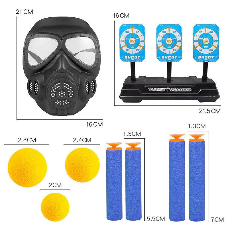EVA foam soft play suction cup Air Pressure Gun Hit Me Duck Auto Mark Target Eat Chicken Mask 3-6 years old