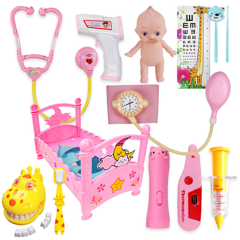 12 yuan children's home wine doctor needle toy set oxygen mask hanger needle blood pressure stethoscope girl