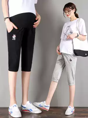 Pregnant women Capri pants 2021 summer wear new pregnant women shorts Women summer fashion wear thin five-point pants