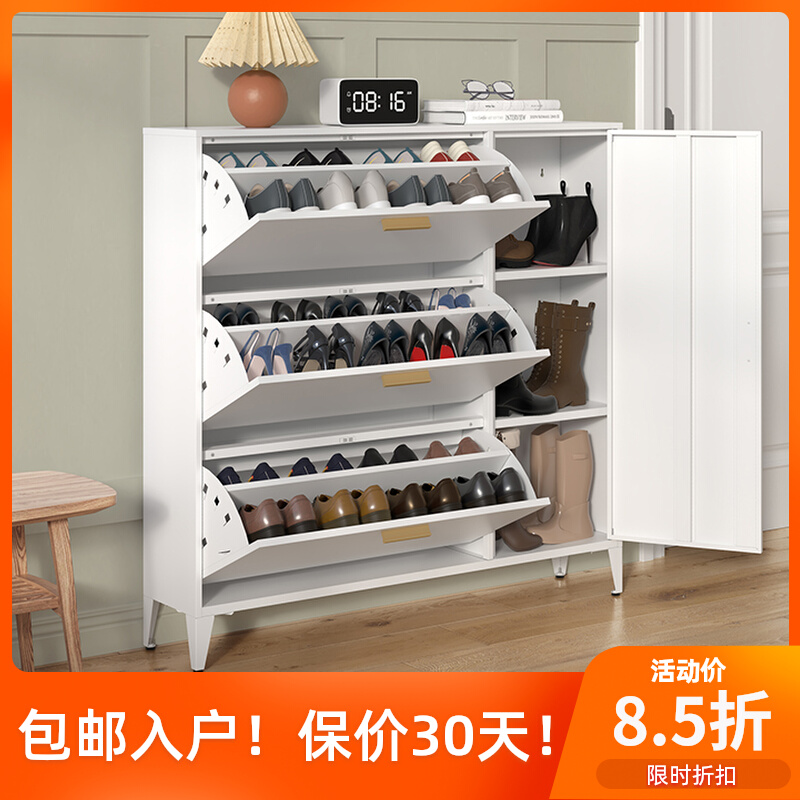 Shoe cabinet door one household door 24cm ultra - thin double - layer flip shoe cabinet into the new large - capacity shoe cabinet