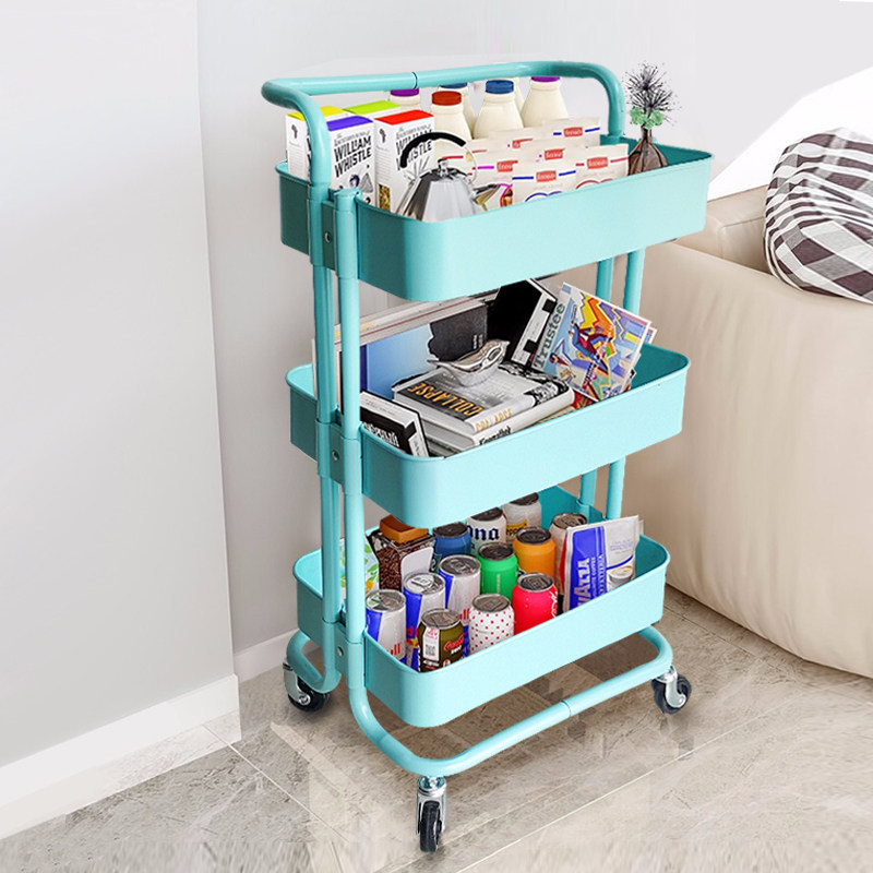 Minos shivering with the same three layers of mobile small cart kitchen shelve with multiple layers of vegetable shelf baby
