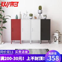 Single door locker living room simple household multi-functional kitchen modern storage small apartment wrought iron sundries short cabinet