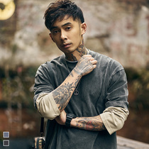 Furnace spring fake two clothes men loose trend color color casual coat student couple base shirt coat tide