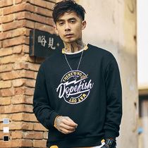 Furnace American Retro Crew Neck Sweater Men Loose Trend Joker Leisure Pullover Top Student base shirt