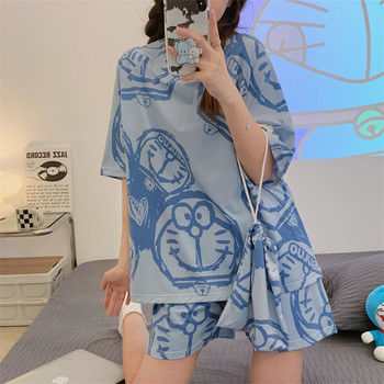 Summer short-sleeved shorts set for women for storage bags