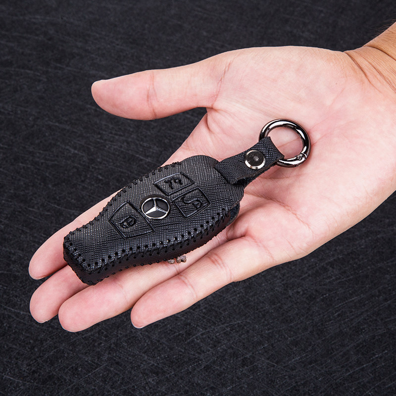 For Mercedes key case C-Class S-Class E-Class C200L GLC GLA GLE GLK Leather Key Case
