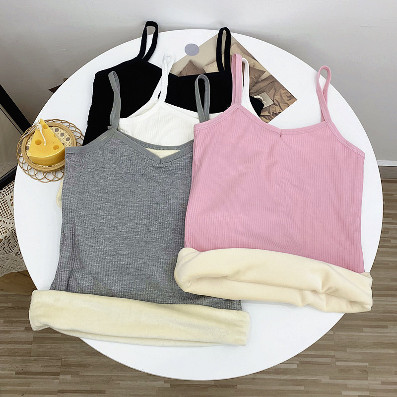 Winter gush lingerie schoolgirls beating bottom plus suede thickened warm clothes harnesses anti-chilling internal lap vests