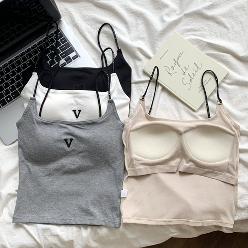 Сексуальные вставки в бюстгальтер, топ с чашечками, бюстгалтер, тонкий ремешок, коллекция 2023, облегающий крой