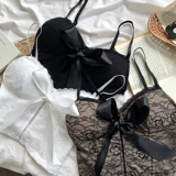 Модная сексуальная короткая майка с бантиком, топ с чашечками, бюстгальтер-топ, коллекция 2023