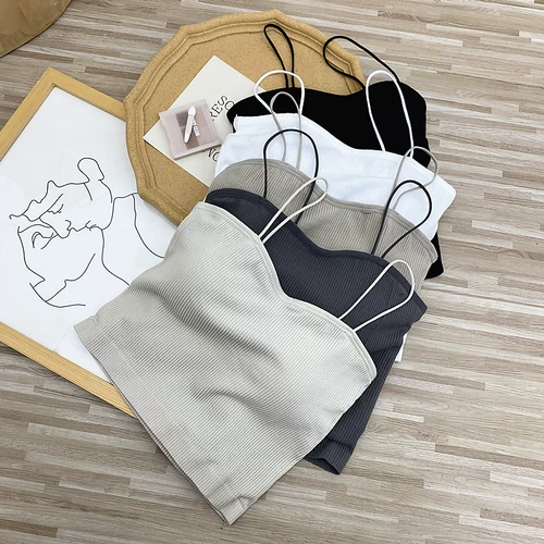 Эластичный летний топ без лямок, трикотажная короткая майка топ, красивая спина